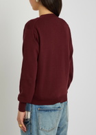 Maison Margiela V-neck Wool Cardigan Burgundy