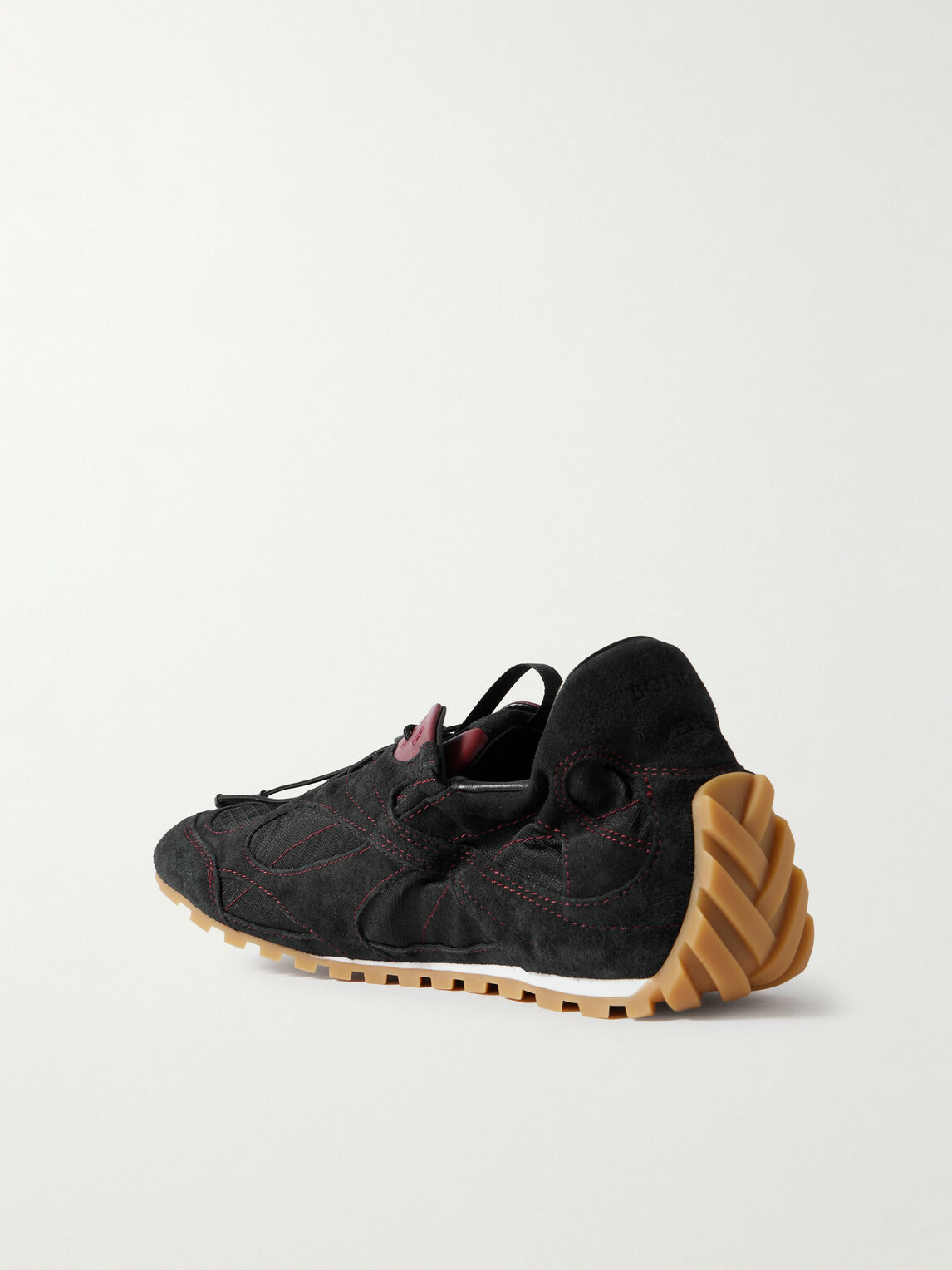 Bottega Veneta - Orbit Flash Ripstop-Trimmed Suede Sneakers - Black
