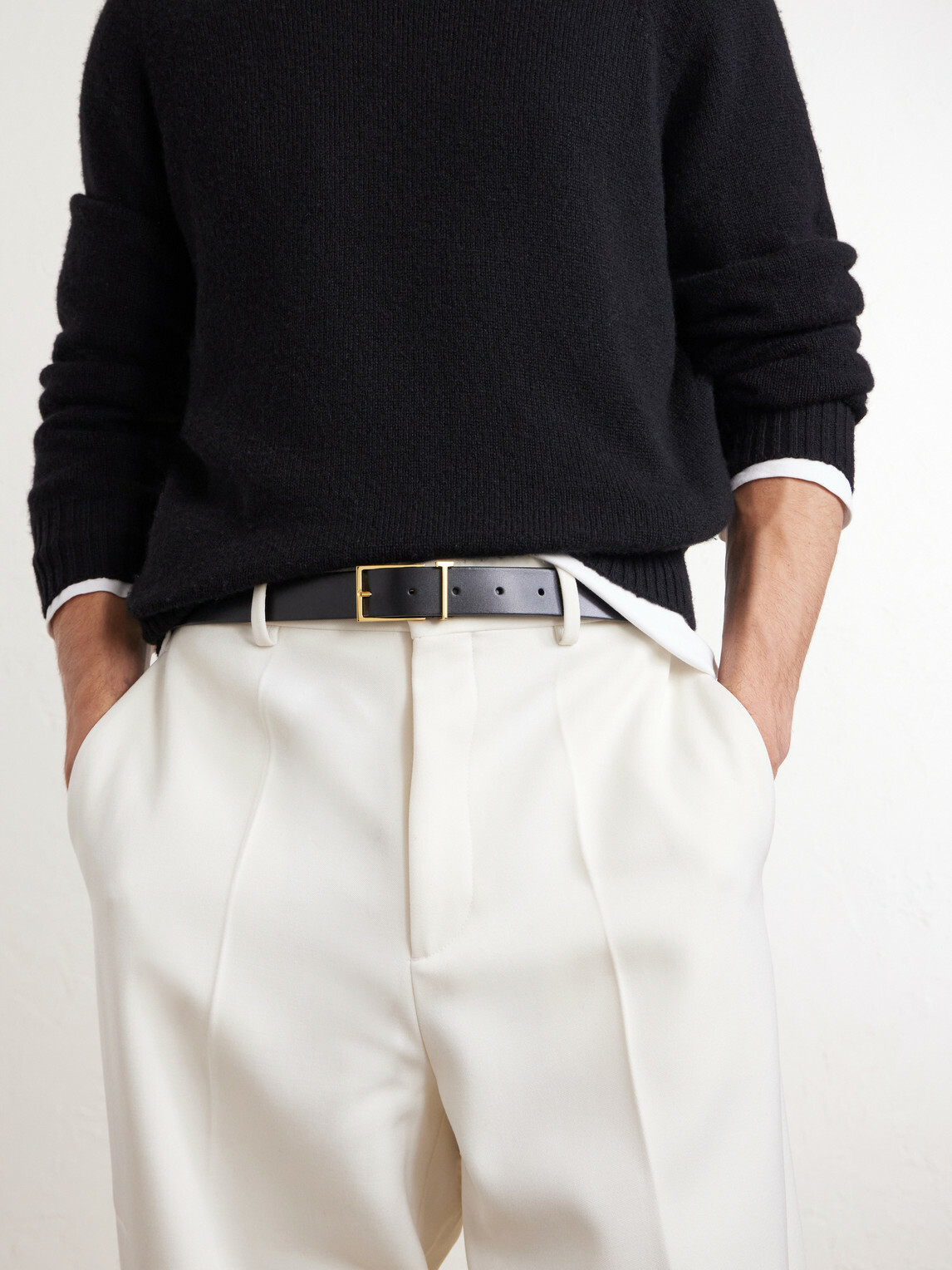 TOM FORD - T Loop 2.8cm Leather Belt - Black
