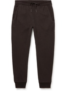 Theory - Balena Tapered Waffle-Knit Organic Cotton-Blend Drawstring Sweatpants - Brown