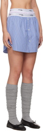 HommeGirls Blue Shirttail Miniskirt