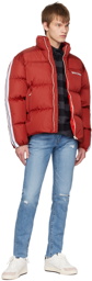Palm Angels Red Classic Track Down Jacket