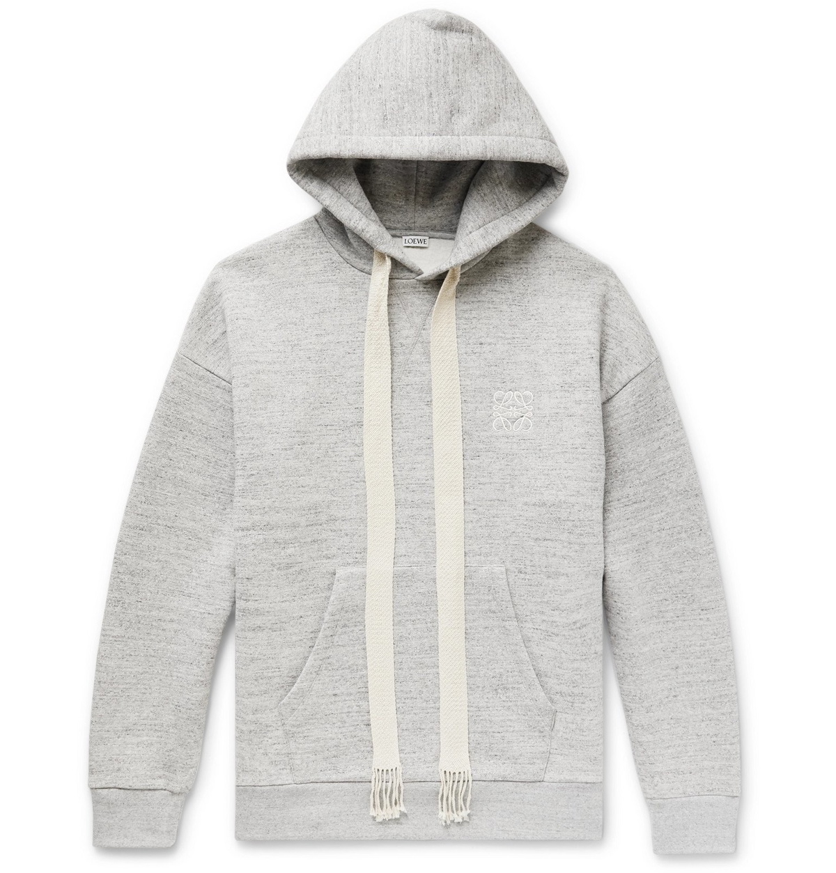 Loewe - Oversized Logo-Embroidered Mélange Fleece-Back