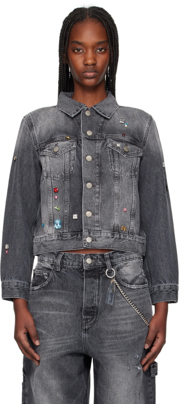 Photo: Marc Jacobs Fray Charm Shrunken Trucker Denim Jacket