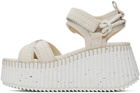 Chloé White Nama Platform Sandals