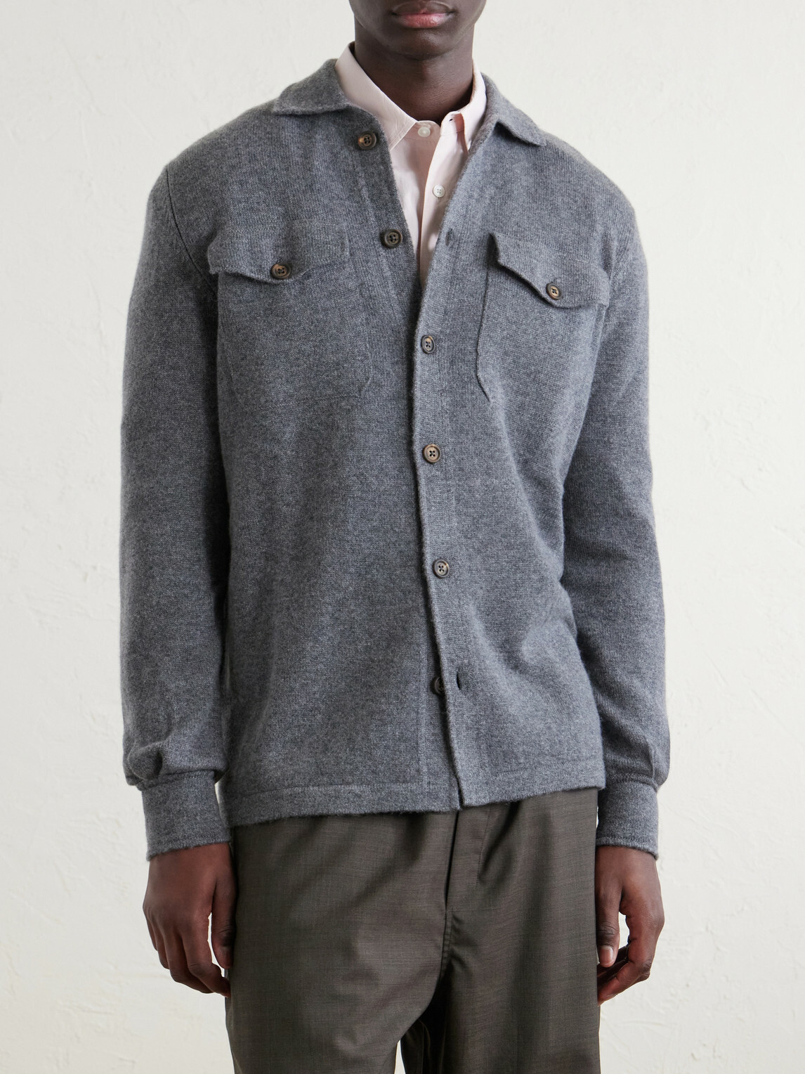 Eleventy - Cashmere Knitted Overshirt - Gray