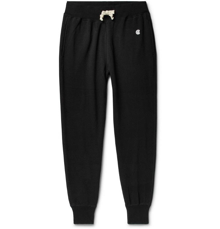 Photo: Todd Snyder Champion - Tapered Loopback Cotton-Jersey Sweatpants - Black