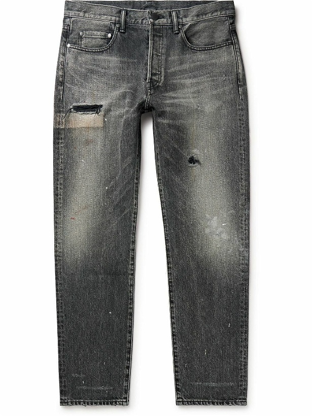Photo: John Elliott - The Daze Slim-Fit Distressed Jeans - Gray