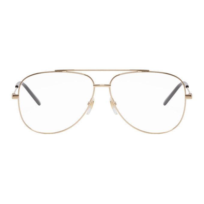 Photo: Gucci Gold Metal Round Glasses