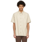 Nanushka Off-White Vegan Leather Adam Short Sleeve Shirt