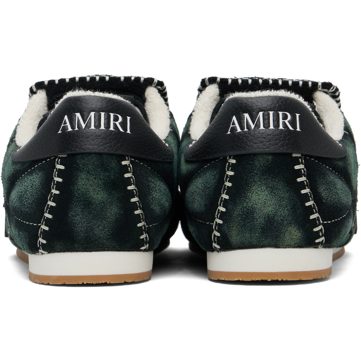 AMIRI Black & Green Pacific Flat Sneakers