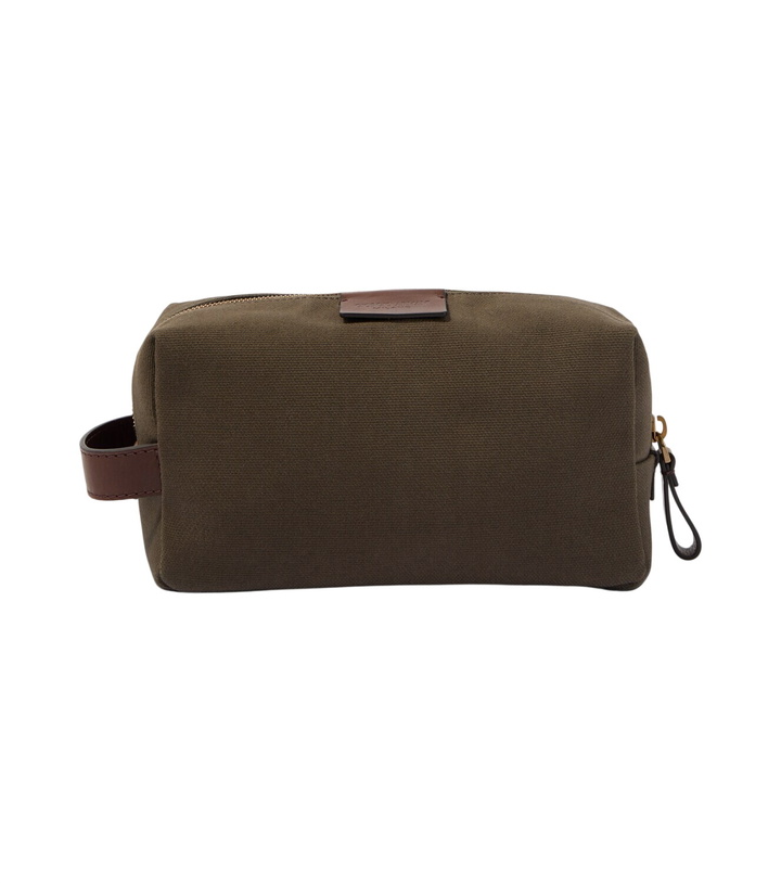 Photo: Giorgio Armani Leather-trimmed canvas toiletry bag