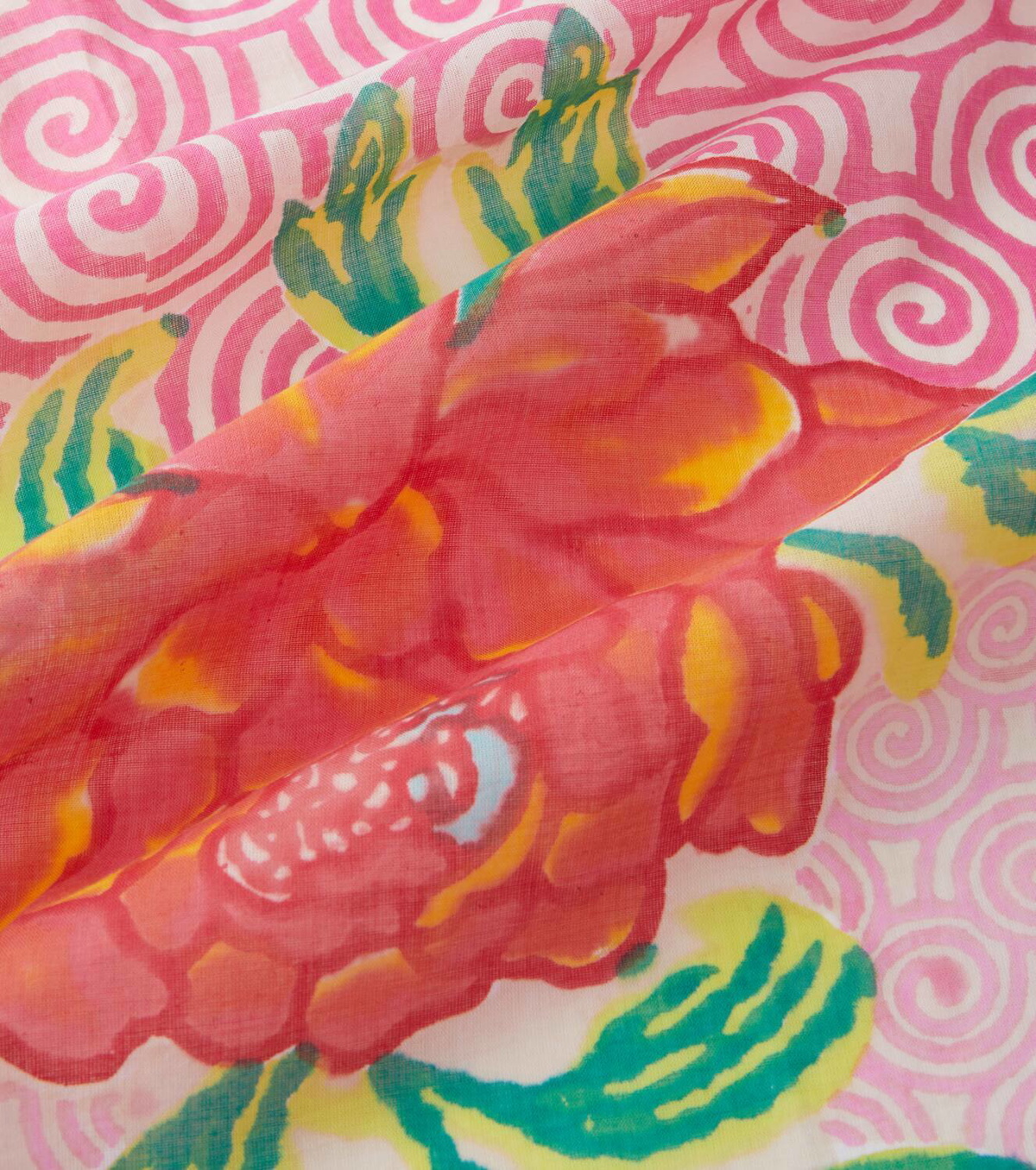 Lisa Corti Camelia Magenta muslin beach towel