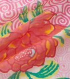 Lisa Corti Camelia Magenta muslin beach towel