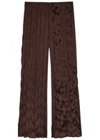 Staud Nami Plissé Trousers Brown