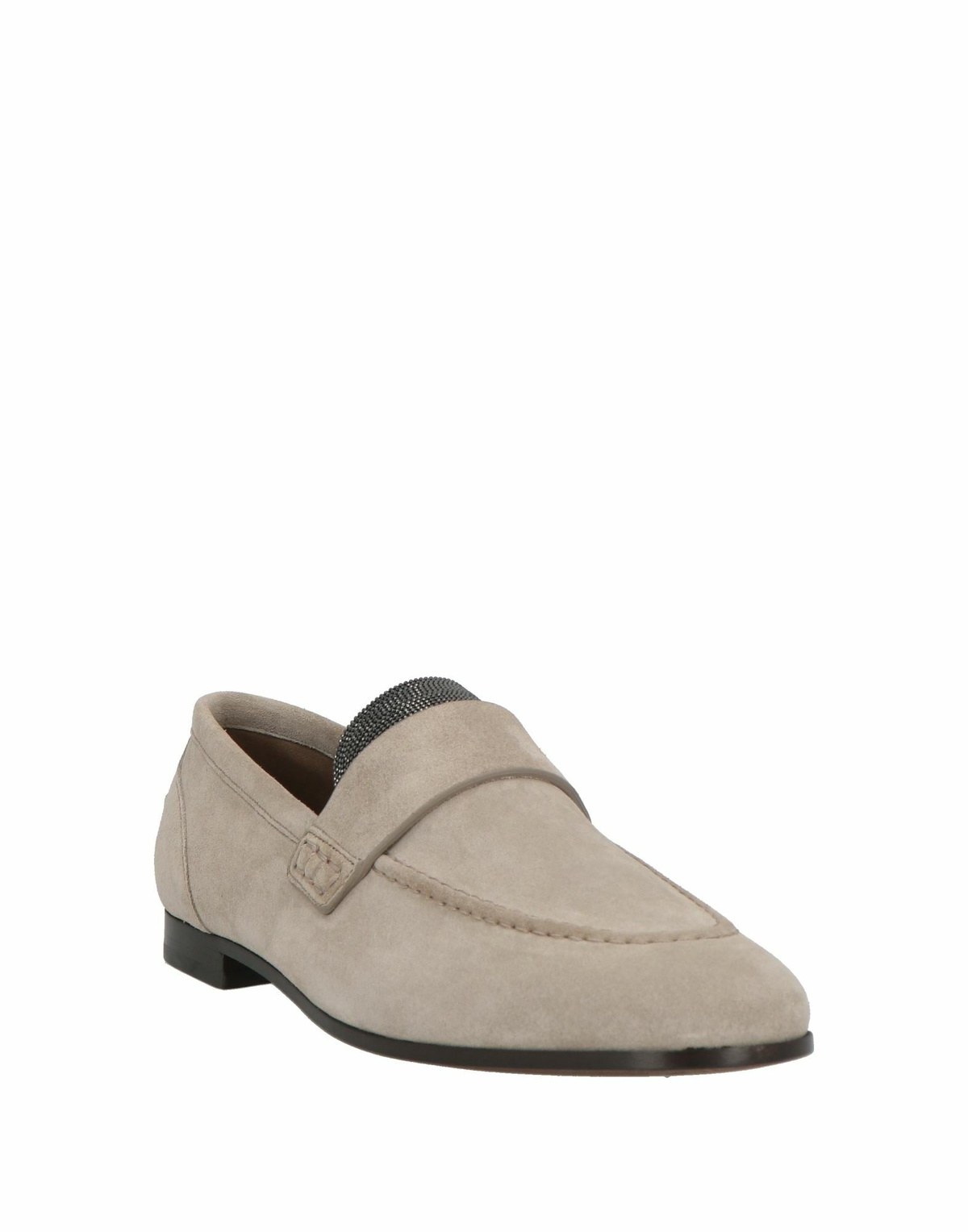 Brunello Cucinelli Womens Loafers in Light grey