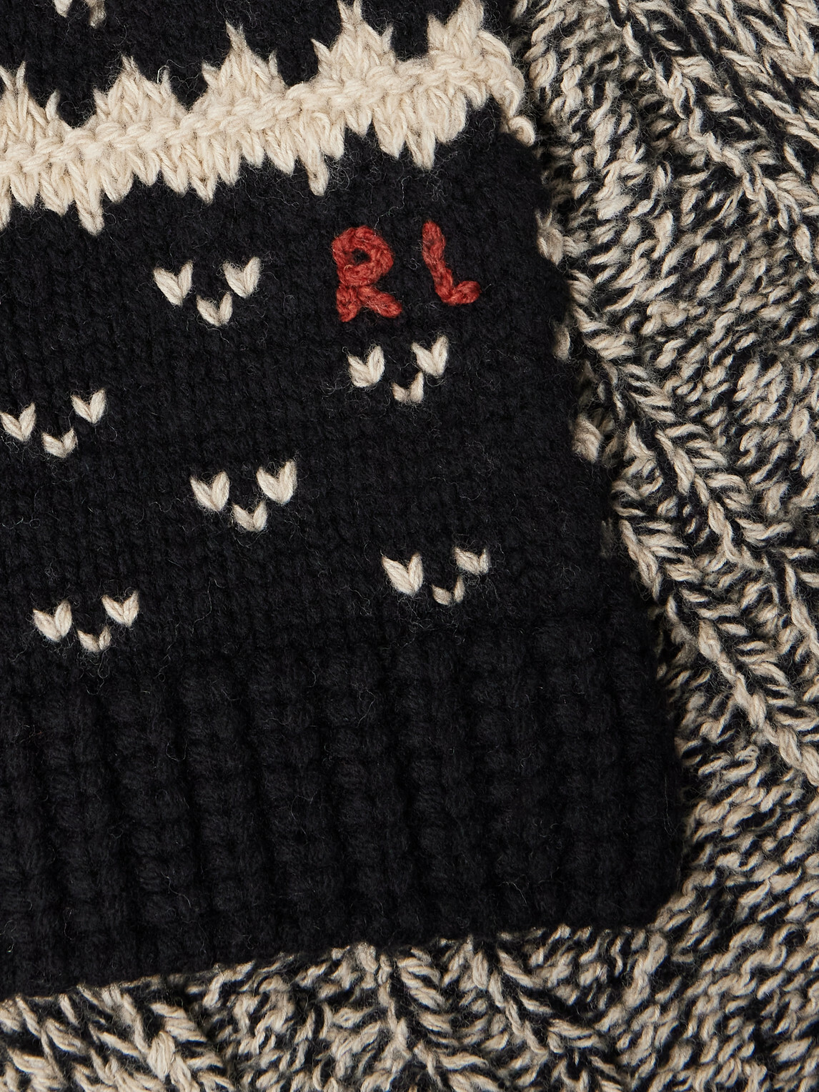 Polo Ralph Lauren - Cable-Knit and Fair Isle Wool, Cotton and Linen-Blend Scarf