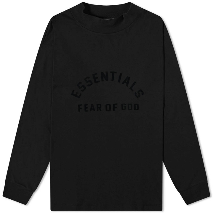 Photo: Fear of God ESSENTIALS Men's Long Sleeve Core 23 T-Shirt in Black