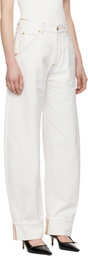 DARKPARK White Khris Barrel Leg Denim Jeans