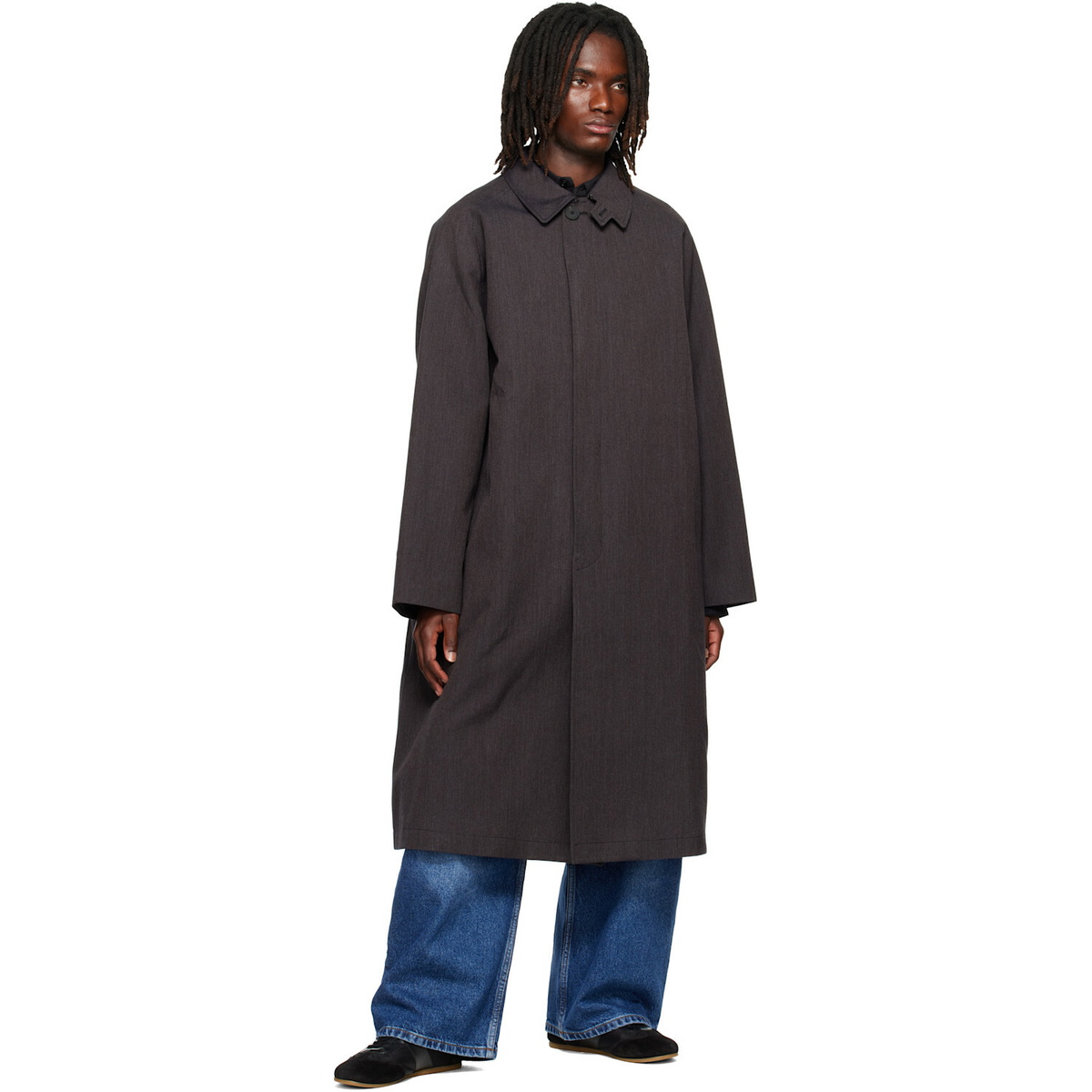 Studio Nicholson Brown Crowe Trench Coat
