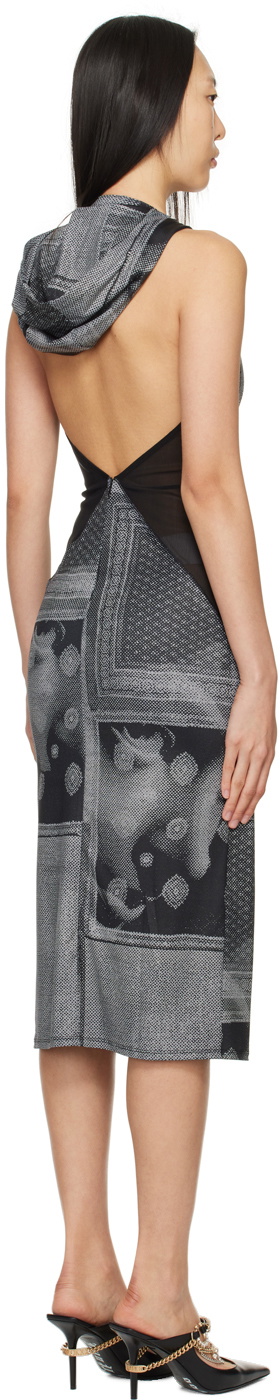 Miaou Black & White Joan Midi Dress