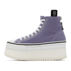 R13 Purple Platform High-Top Sneakers