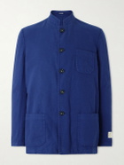 Massimo Alba - Bali Unstructured Nehru-Collar Cotton-Gauze Jacket - Blue