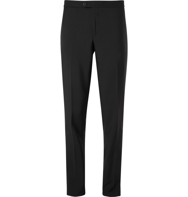 Photo: Thom Sweeney - Midnight-Blue Satin-Trimmed Wool Tuxedo Trousers - Blue