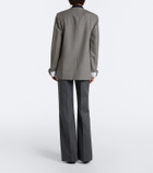 Victoria Beckham Alina herringbone virgin wool wide-leg pants