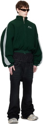 Balenciaga Green Loop Sports Icon Round Zip-Up Jacket