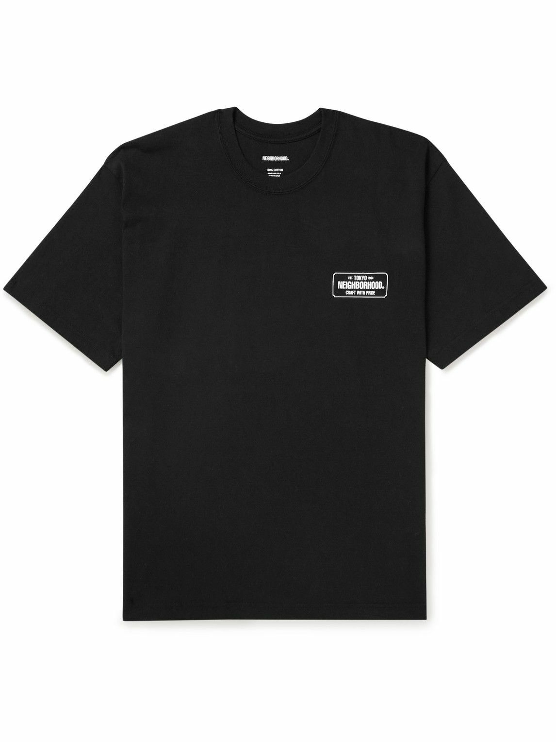 Neighborhood - Logo-Print Cotton-Jersey T-Shirt - Black Neighborhood