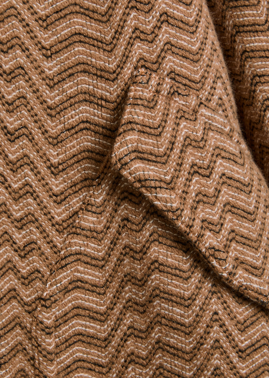 Missoni Zigzag Wool-blend Bomber Jacket Camel