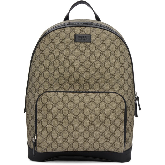 Photo: Gucci Beige GG Supreme Logo Backpack 