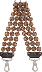 Stefan Cooke Brown Short Button Bag Strap