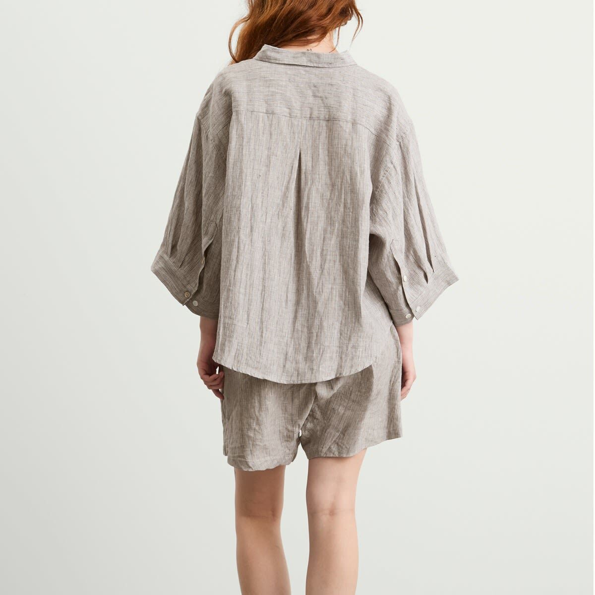 Deiji Studios Women's 03 Linen Set in Haze Blue