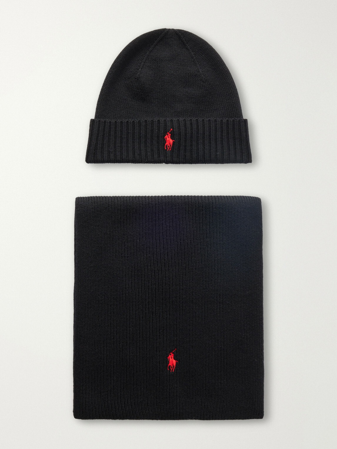 Polo Ralph Lauren - Logo-Embroidered Wool Beanie and Scarf Set