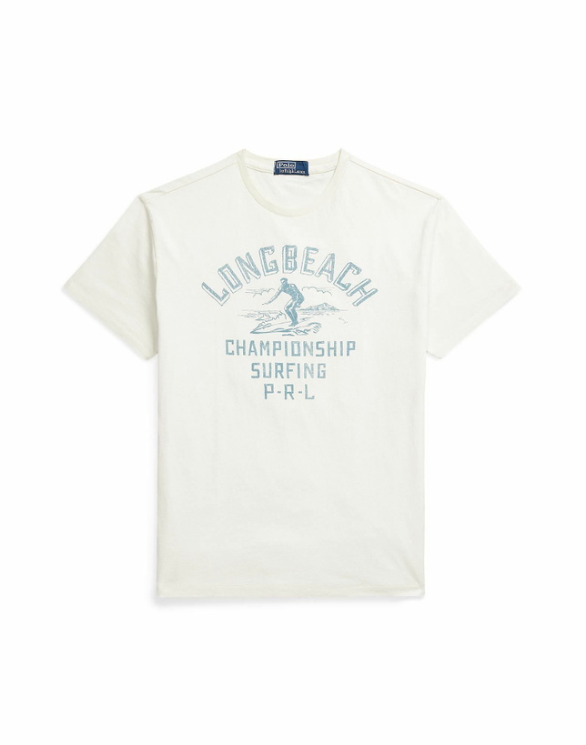 Photo: Polo Ralph Lauren Classic Fit Jersey Graphic T-shirt Mens T-shirt in Off white