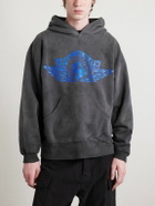 SAINT MXXXXXX - Angel Printed Cotton-Jersey Hoodie - Black