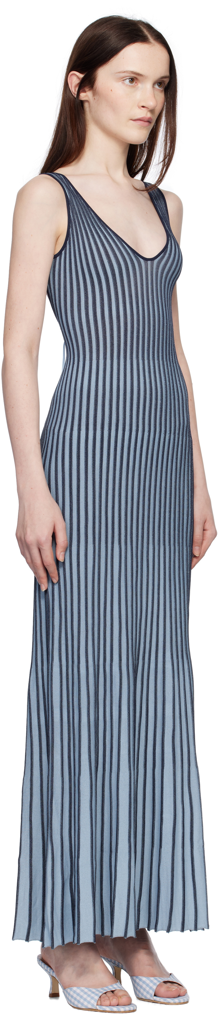 Staud Navy Claretta Maxi Dress Staud Staud Navy Claretta Maxi Dress Staud