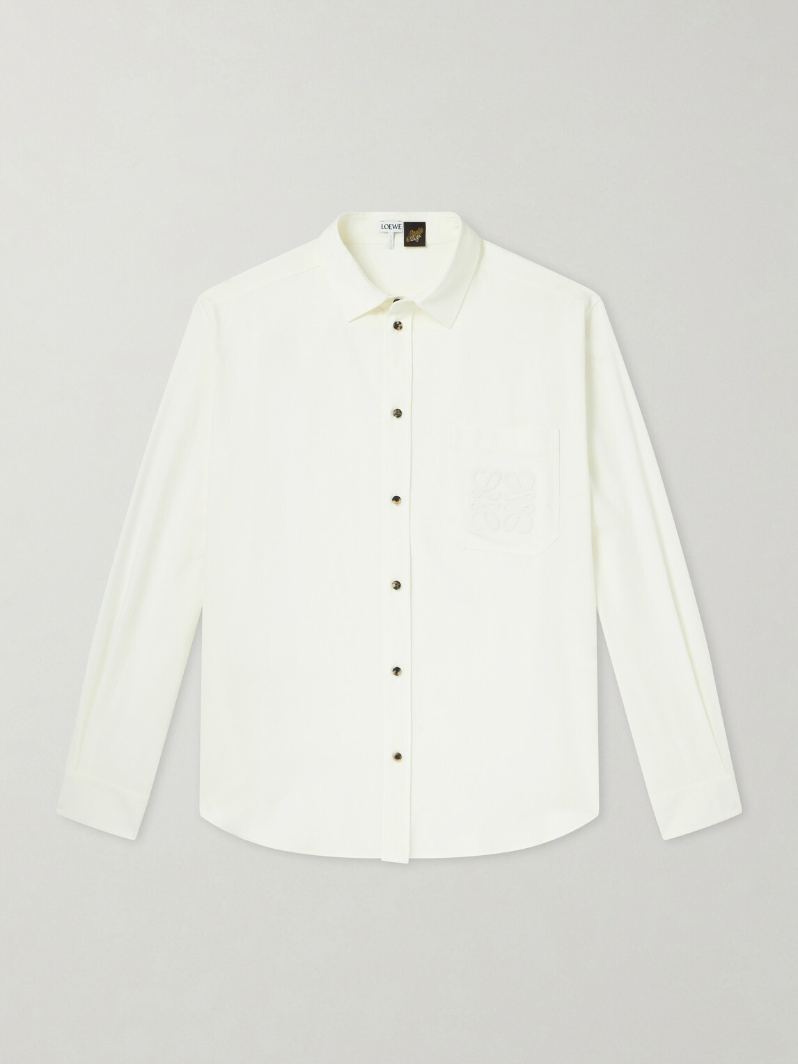 LOEWE - Paula's Ibiza Anagram-Embroidered Lyocell-Poplin Shirt - Neutrals