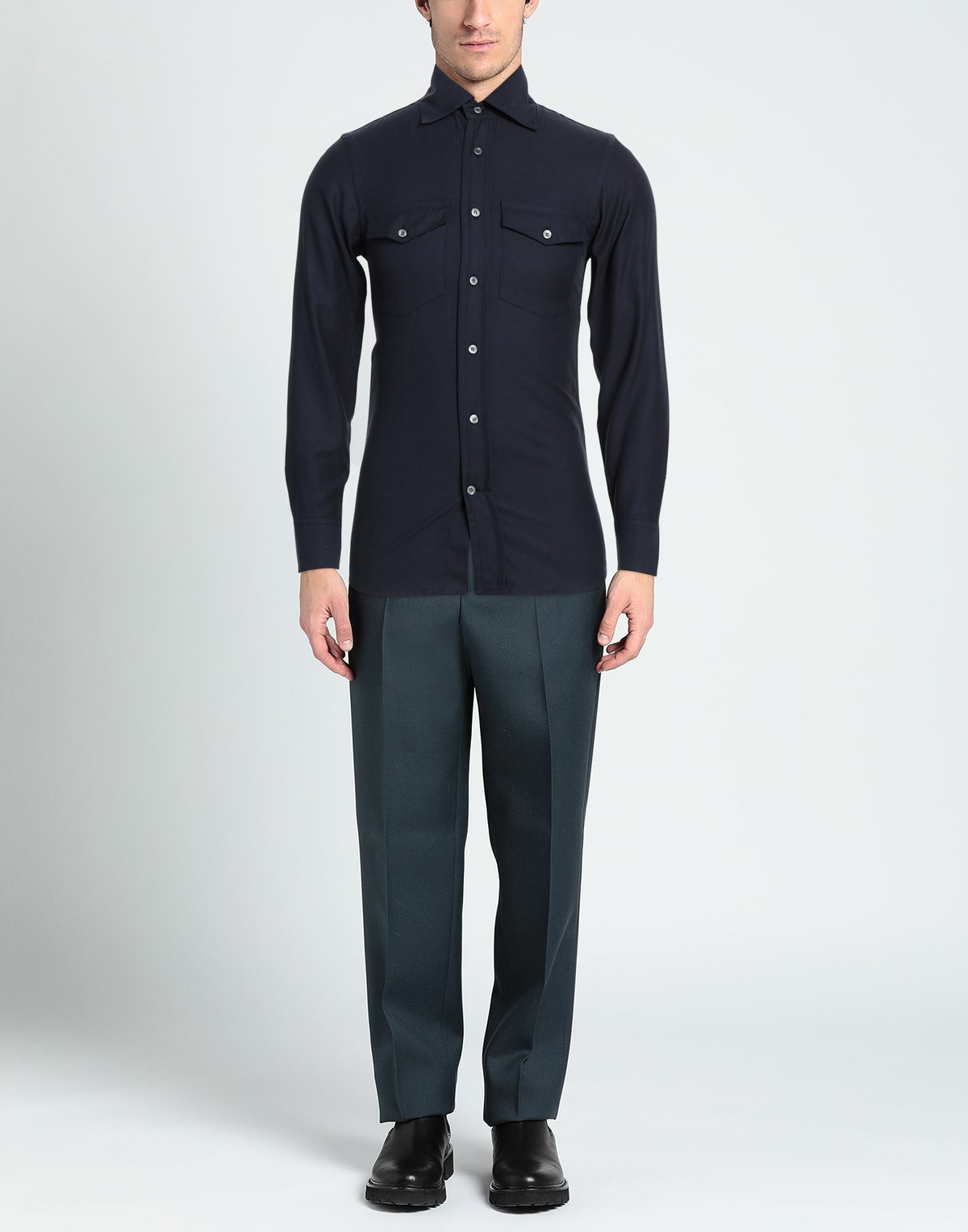Dunhill Mens Shirt Midnight in Blue