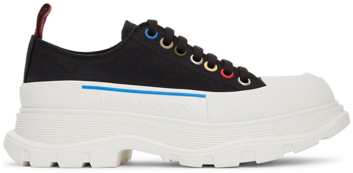 Photo: Alexander McQueen Black & Multicolor Treadslick Sneakers