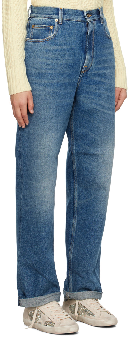Golden Goose Blue Wide-Leg Jeans