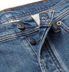 Acne Studios - River Tapered Paint-Splattered Stretch-Denim Jeans - Men - Mid denim