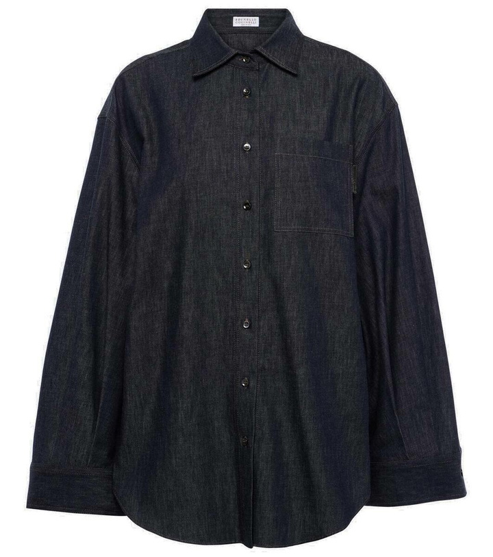 Photo: Brunello Cucinelli Denim overshirt