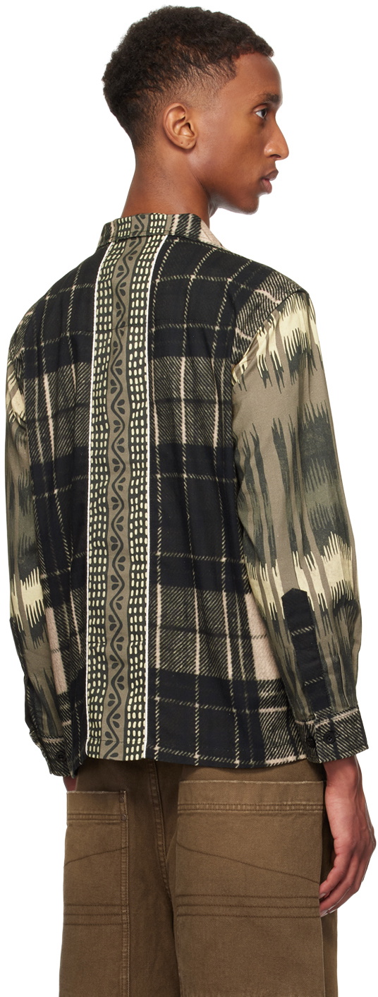 DEVÁ STATES Black Ikat Linen Shirt