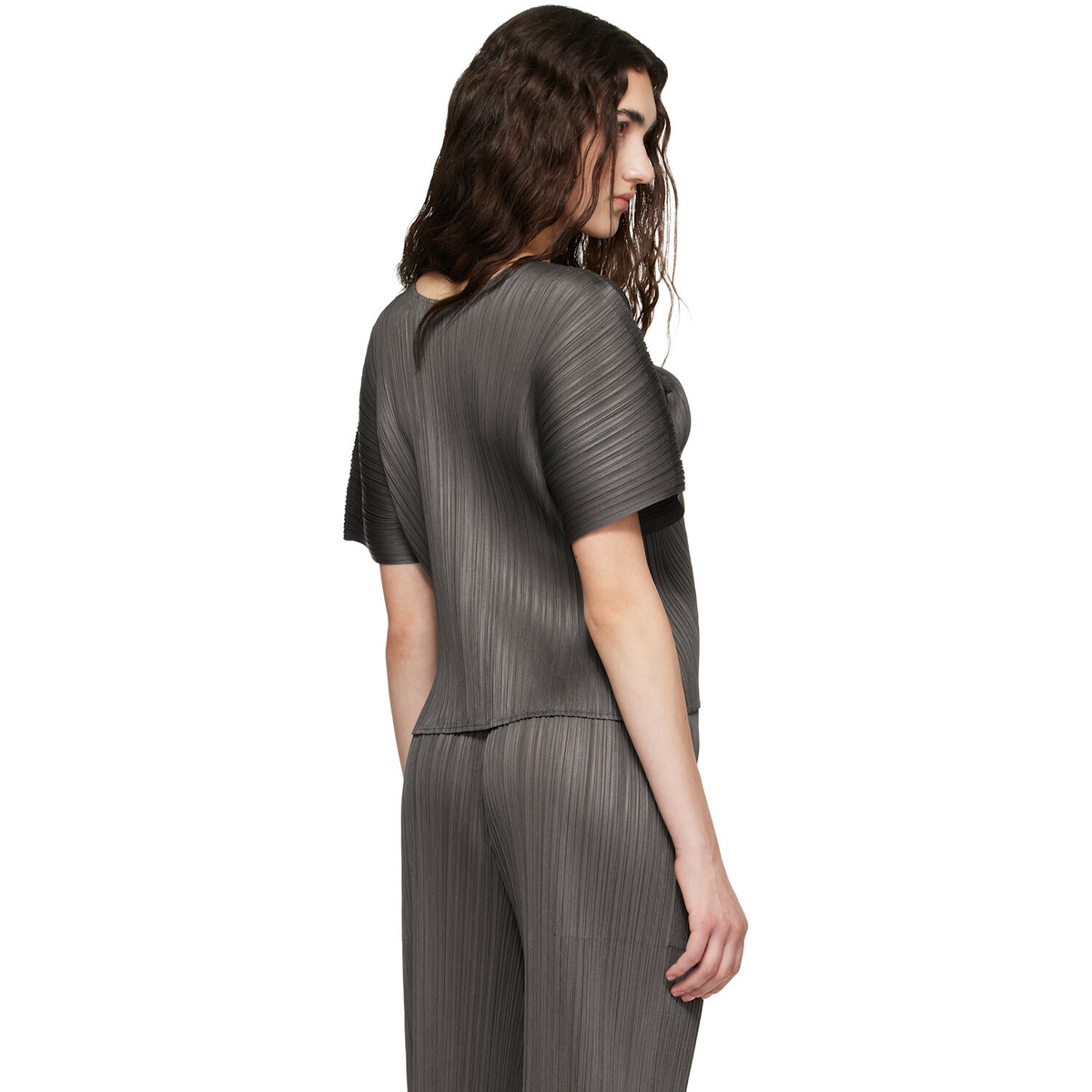 PLEATS PLEASE ISSEY MIYAKE Gray Monthly Colors June Top