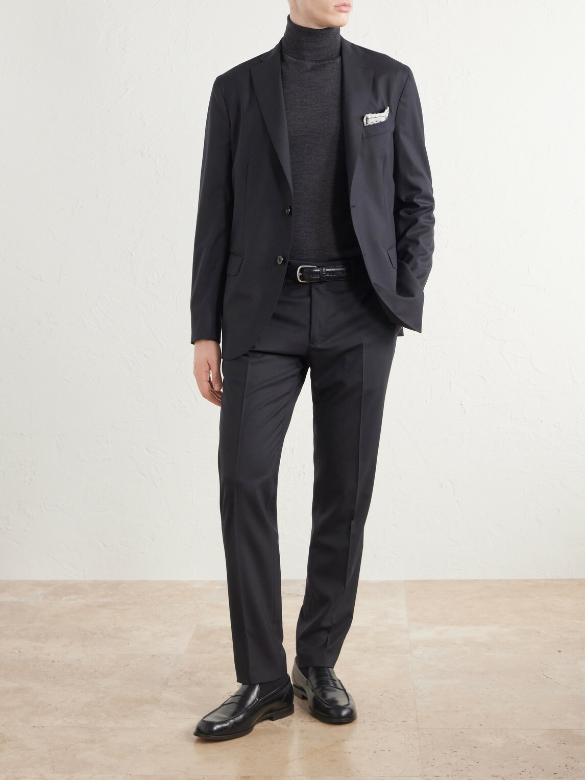 Boglioli - Virgin Wool Fresco Suit Jacket - Black