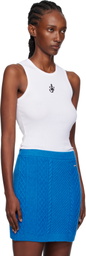 JW Anderson White Anchor Embroidery Tank Top
