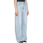 Alexander Wang Blue Balloon Jogger Rhinestone Drawcord Jeans